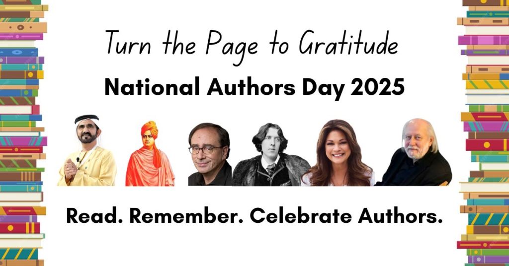 In this image. there are multiple authors to represent National Authors Day 2025. these propluar authors has bestselling books
